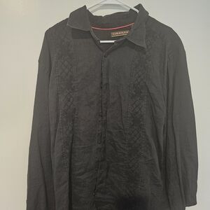 Cubavera Black Lightweight Shirt Jacket
